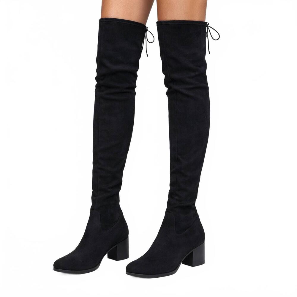 NEW ANOTHER LOVE women's pretty woman over the knee boot in black
